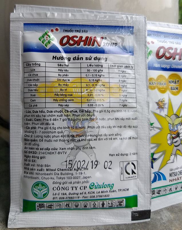 Oshin 20WP - Thuốc đặc trị sâu, rầy gây hại (6,5g)
