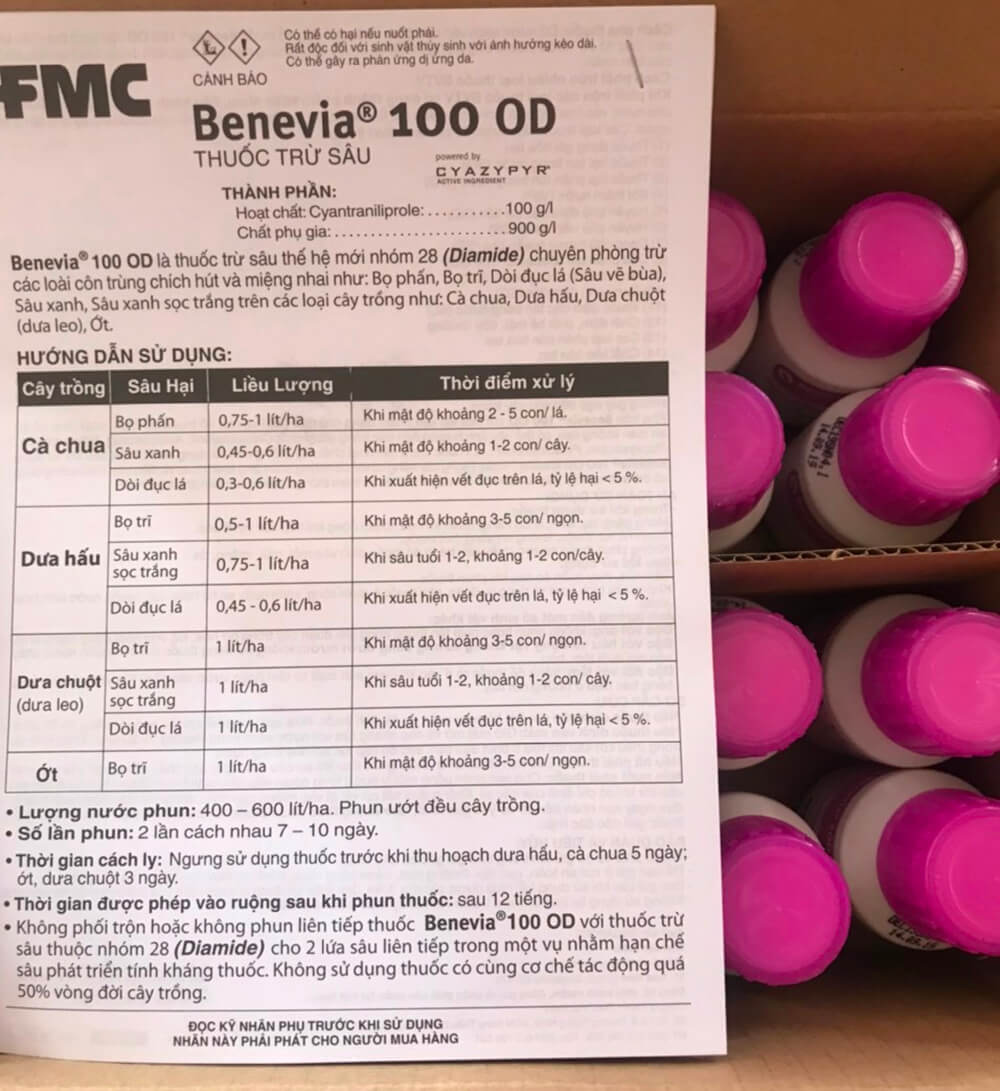 Benevia 100 OD | Thuốc trừ sâu Đặc trị Bọ Trĩ, Bọ Phấn, Dòi đục lá